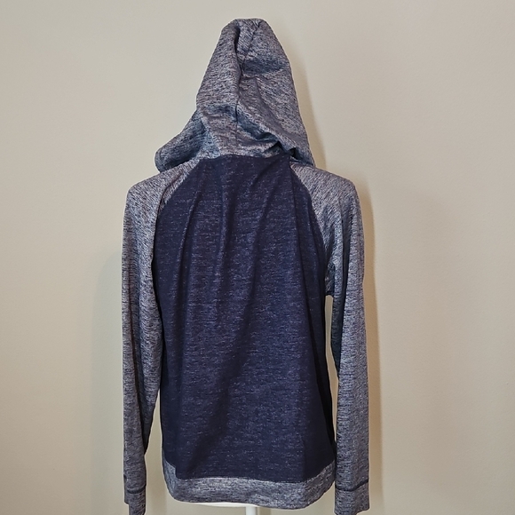 Vera Bradley Blue Lace-Up Hoodie Floral Hood Lining Size M - Picture 6 of 10